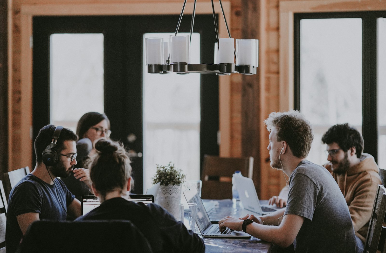 Executive committee meeting around a table